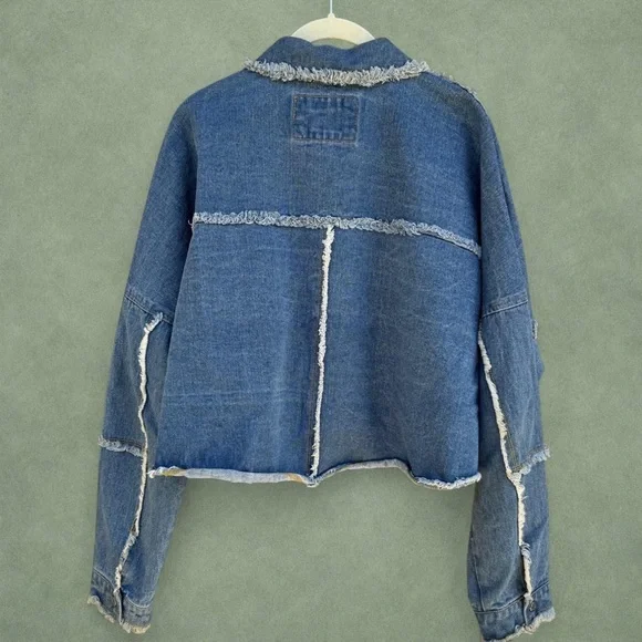 Distressed Blue Denim Jacket - Picture 2 of 7